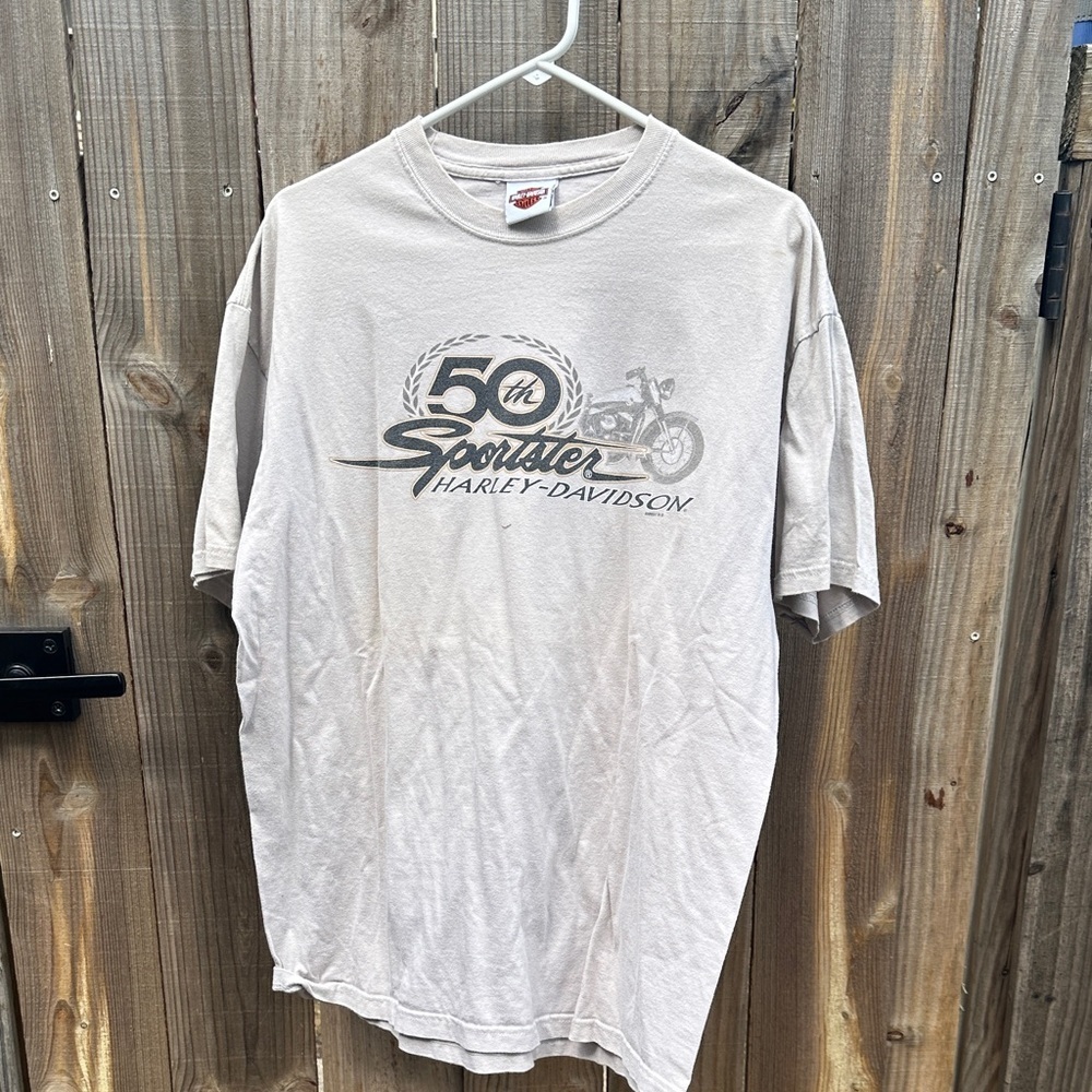 Harley-Davidson 50th Sportster Tan T-Shirt Size XL
